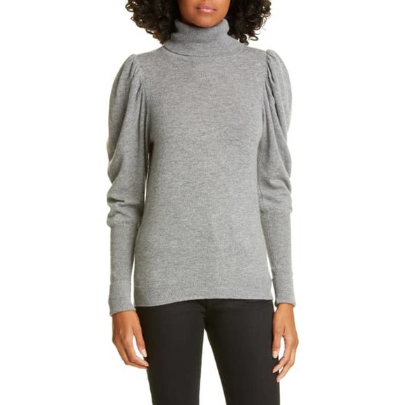 Autumn Cashmere Sweaters - AUTUMN CASHMERE Puff Sleeve Turtleneck Sweater XS